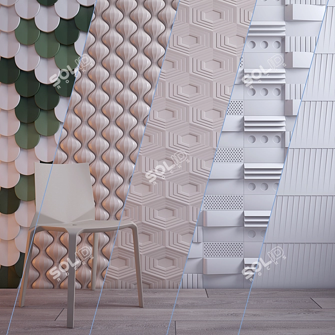 Elevate Your Space: Kaza Concrete Tiles 3D model image 2