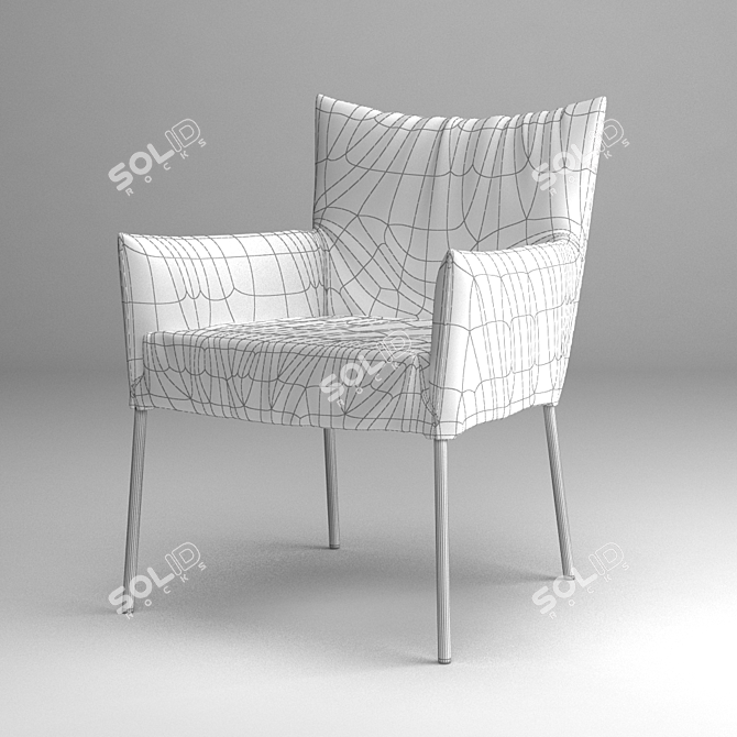 Modern Minimalist Mali Chair 3D model image 2