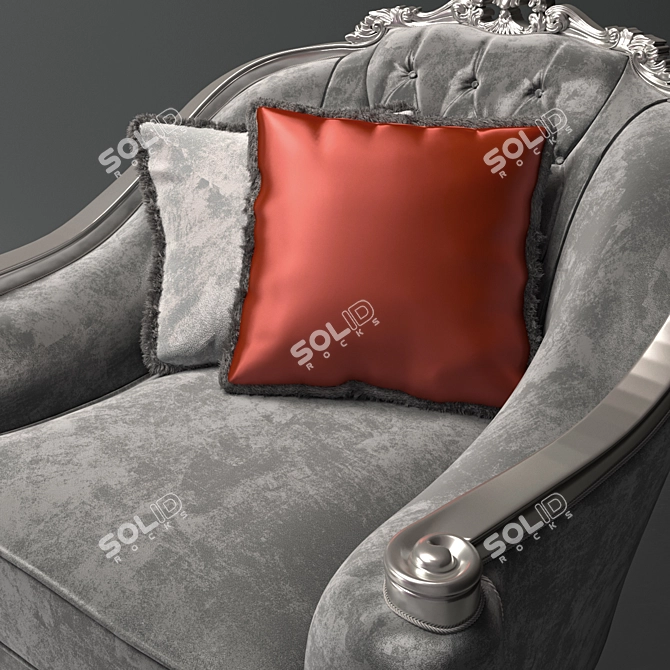 Title: Elegant Romeo & Juliet Armchair 3D model image 3