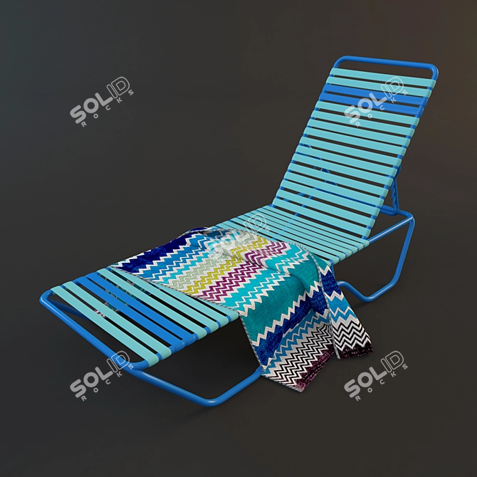 SunLounger: Ultimate Beach Comfort 3D model image 2