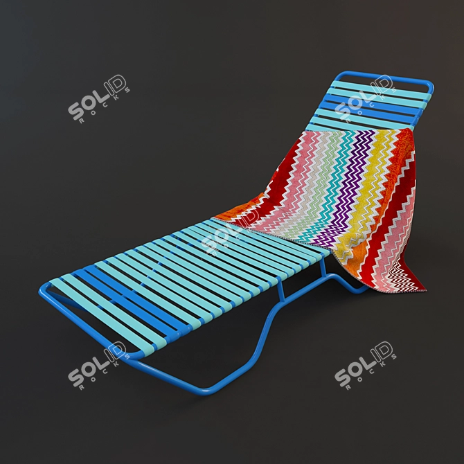 SunLounger: Ultimate Beach Comfort 3D model image 3