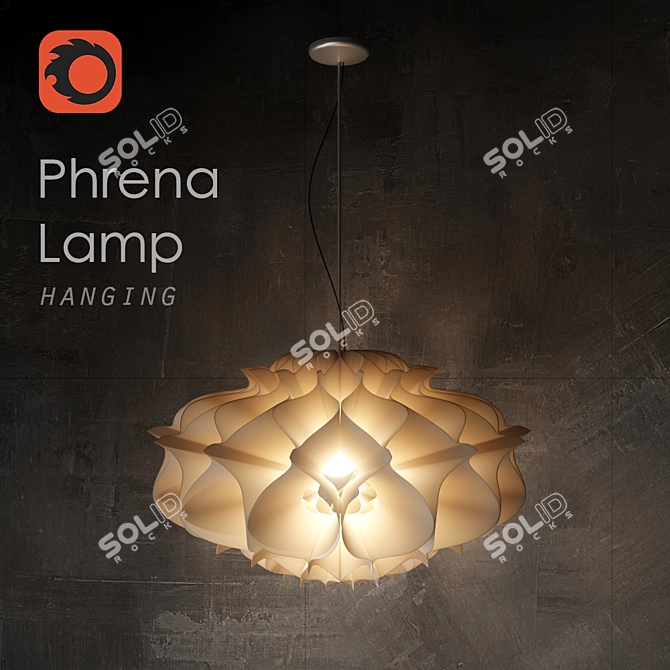 Phrena Hanging Lamp: Modern Illumination 3D model image 1