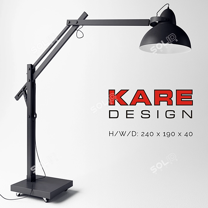 Gigante Floor Lamp - Industrial Chic 3D model image 1