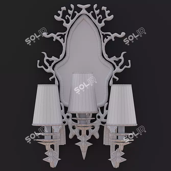 Elegant Sconce with Classic Charm 3D model image 2