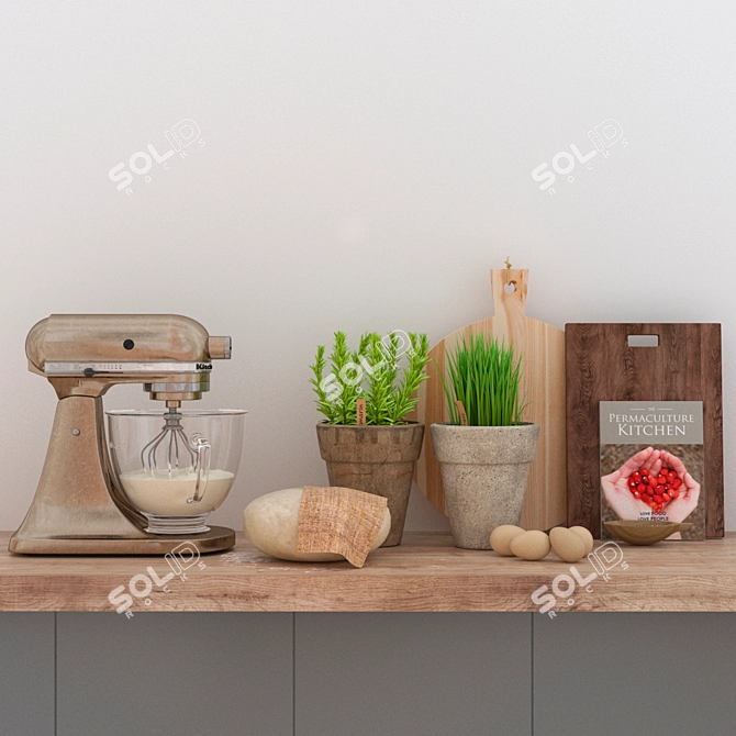 Decorative Kitchen Set 3D model image 1