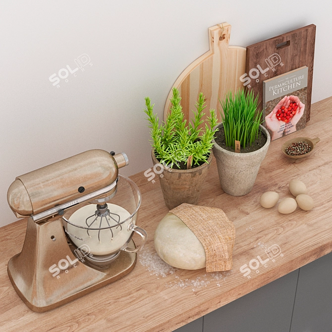 Decorative Kitchen Set 3D model image 2