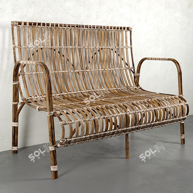 Hubsch Rattan Interior Set: Stylish and Versatile 3D model image 3