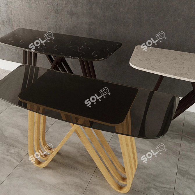 Arpa Designer Console Table - Elegant and Versatile 3D model image 2