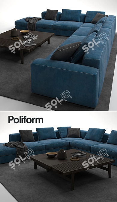 Title: Luxurious Poliform Dune Sofa Set 3D model image 2