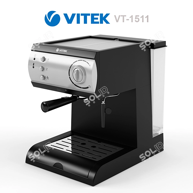 Vitek VT-1511: 15-Bar Espresso & Cappuccino Machine 3D model image 1