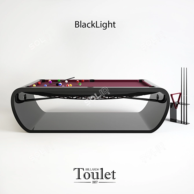 Toulet Blacklight Billiards Table 3D model image 1