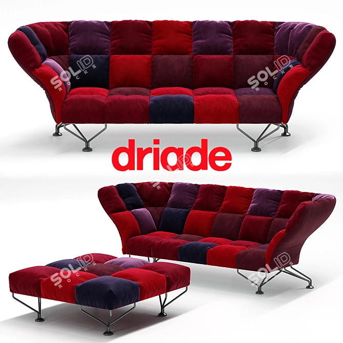 Driade 33 Cuscini Sofa: Timeless Elegance in Design 3D model image 1