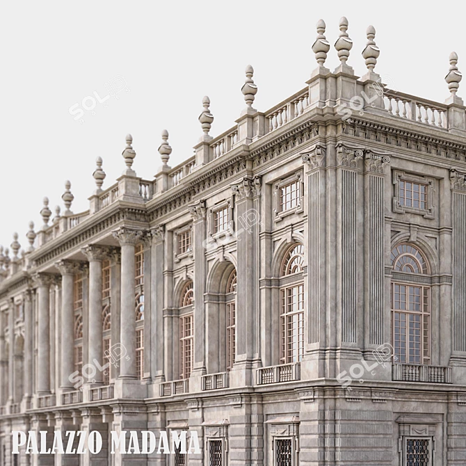 Elegant Palazzo in Turin 3D model image 2