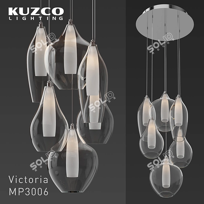 Kuzco Victoria Pendant Light: Modern and Elegant Lighting Solution 3D model image 1