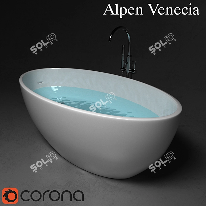 Luxury Bath Set: Alpen Venecia & Grohe Atrio 3D model image 1