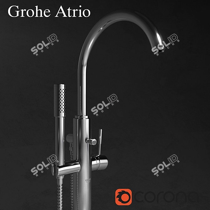 Luxury Bath Set: Alpen Venecia & Grohe Atrio 3D model image 2