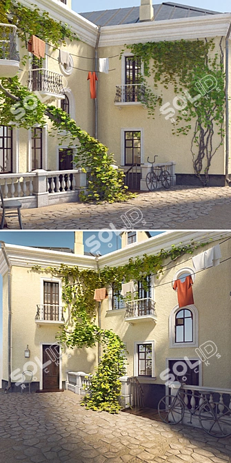 3D Yard Scene | Max & OBJ Files 3D model image 2