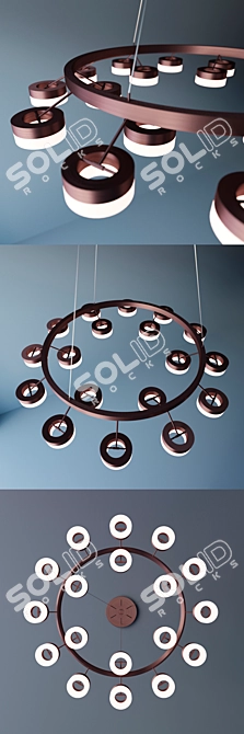 Elegant LED Chandelier by Comely 3D model image 2