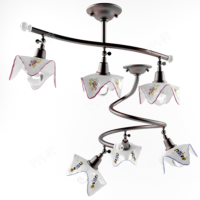 Trento Italian Pendant Lights 3D model image 1