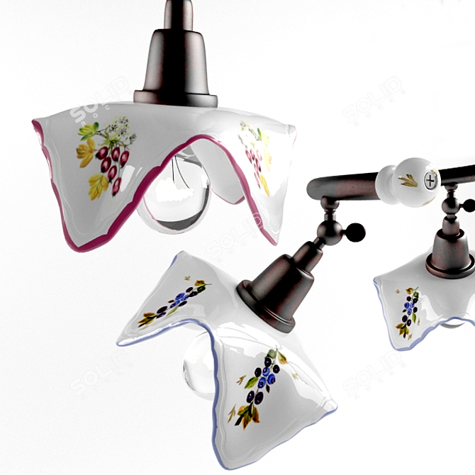 Trento Italian Pendant Lights 3D model image 2