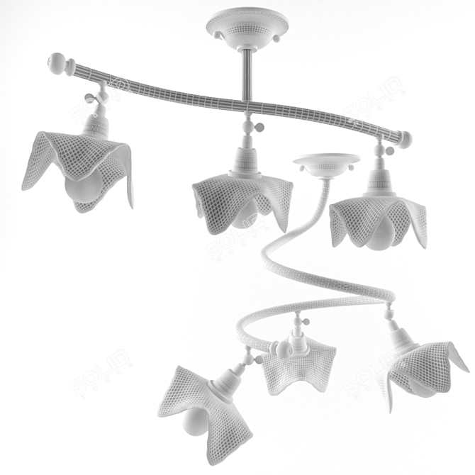 Trento Italian Pendant Lights 3D model image 3