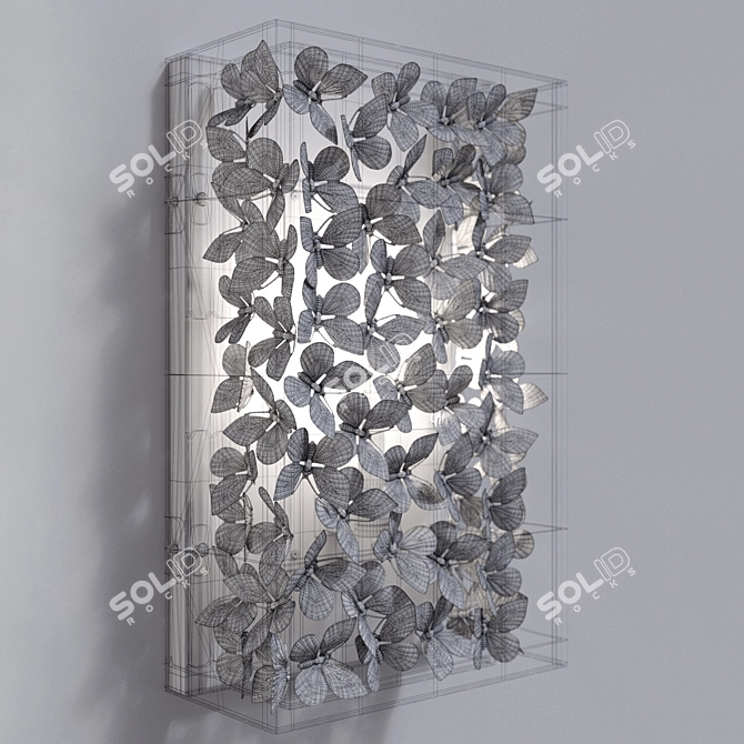 Elegant Butterfly Sconce 3D model image 2