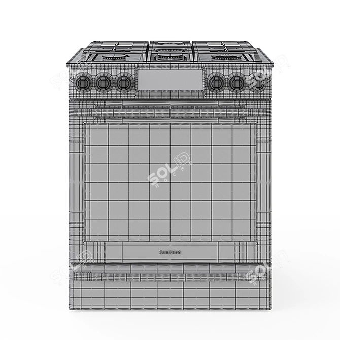 Samsung 5.8 Cu. Ft. Slide-In Gas Range 3D model image 3