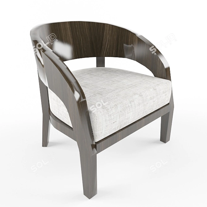 Elegant Alba Porada Armchair 3D model image 2