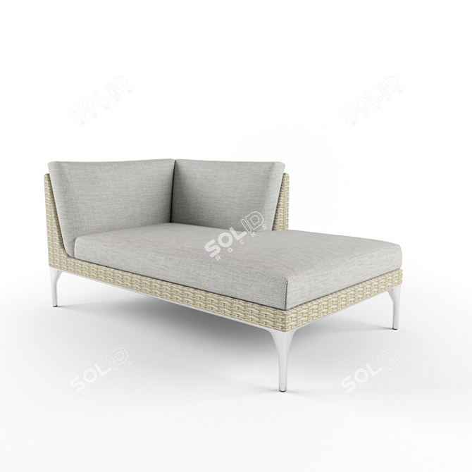 Elegant Lounge Chair 3D model image 1