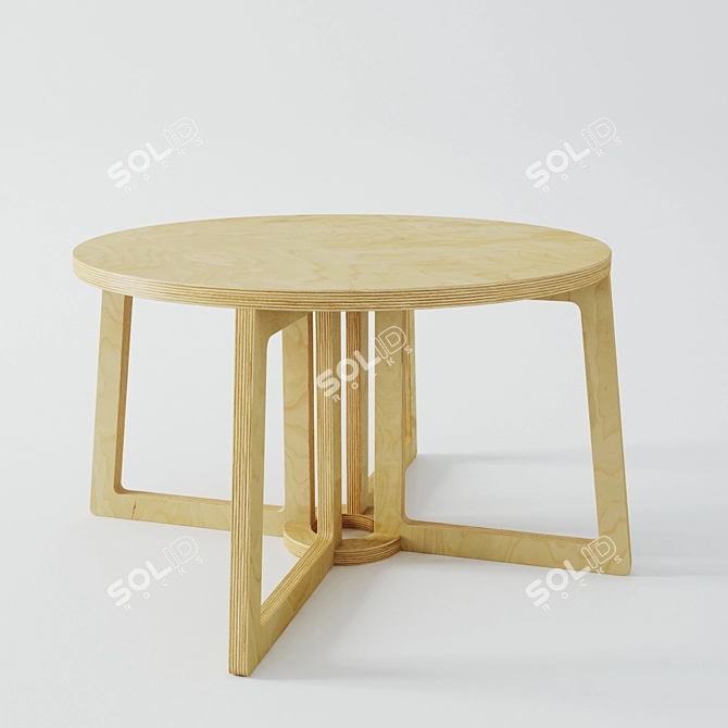 Solar Birch Coffee Table 3D model image 1