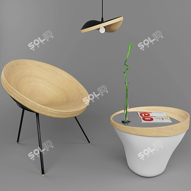 Sagano Bamboo Furniture: Sustainable Elegance for Your Home 3D model image 1