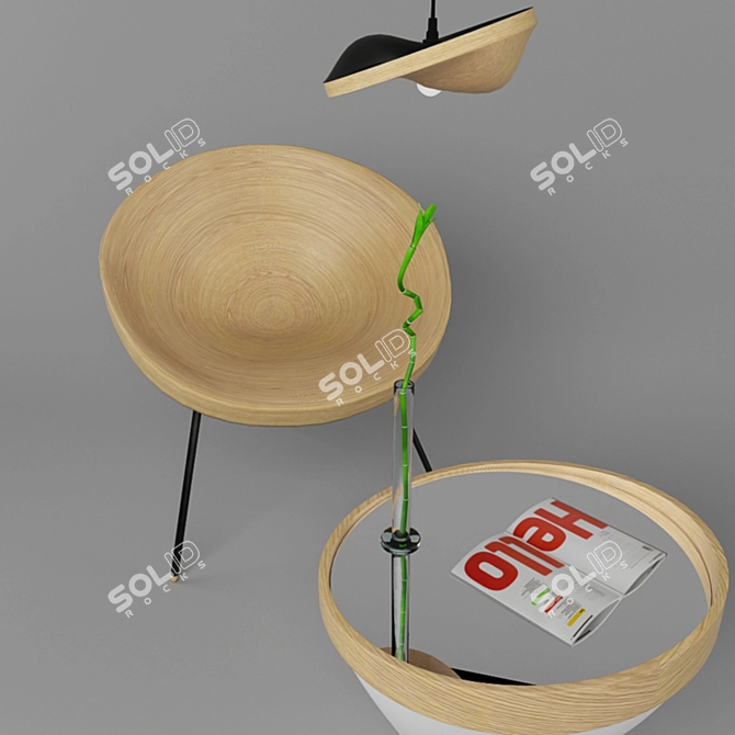 Sagano Bamboo Furniture: Sustainable Elegance for Your Home 3D model image 2