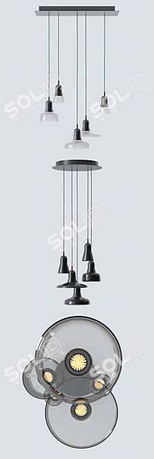 Elegant Shadows Pendant Lights 3D model image 2