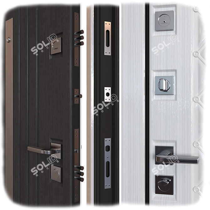 SteelGuard Komo: Durable Metal Door 3D model image 2