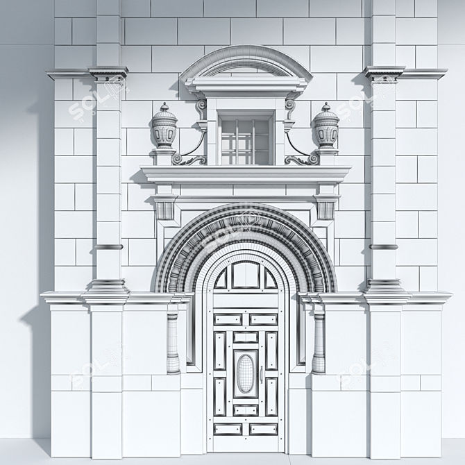 Classic Elegance: MultiTexture Facade 3D model image 3