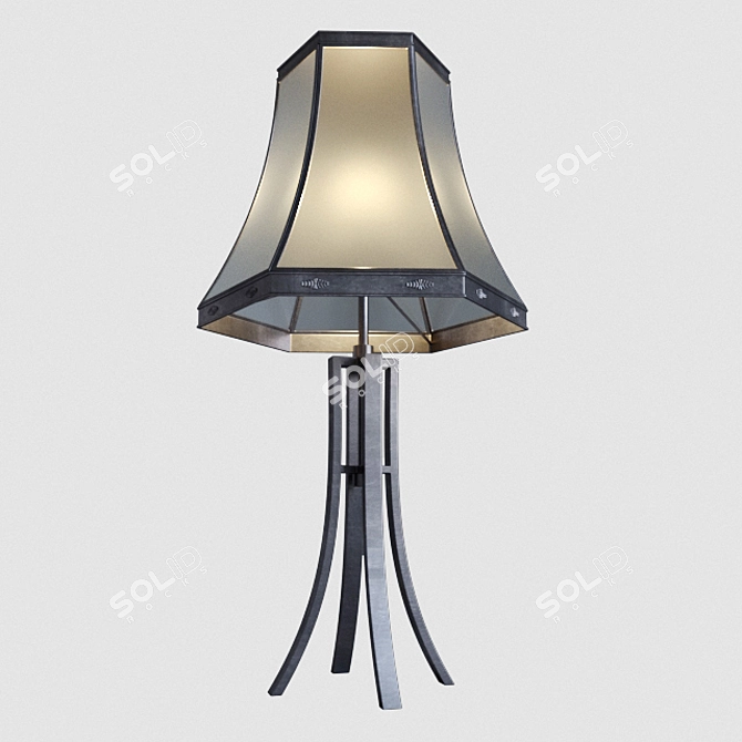 Venetian Copper Lighting: Classical European Style 3D model image 2