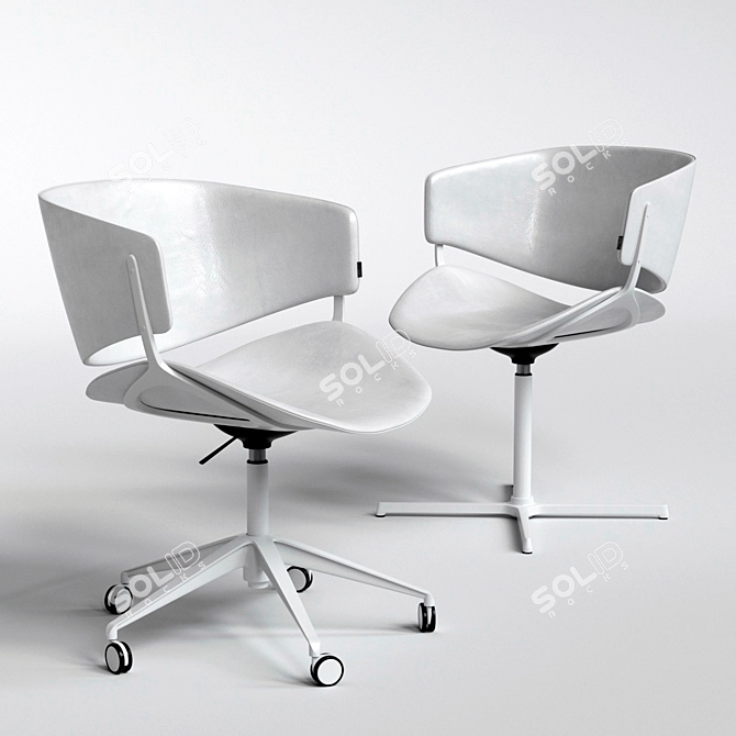 Modern Phoenix Chairs in Various Frame Options 3D model image 2