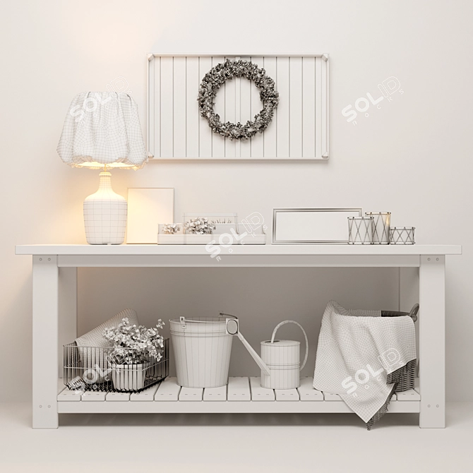 Rustic Farmhouse Decor Set 3D model image 3