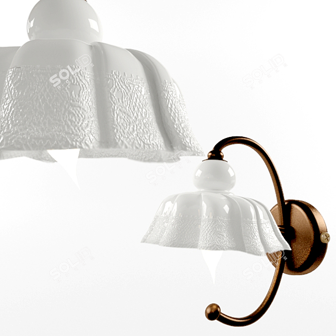 Ferroluce Modena 3-Light Chandelier 3D model image 2