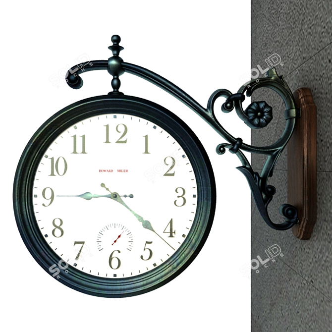  Elegant Howard Miller Wall Clock 3D model image 1