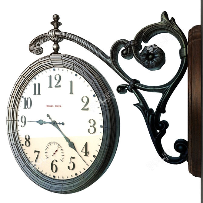  Elegant Howard Miller Wall Clock 3D model image 2