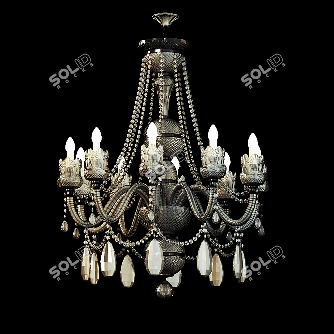 Elegant 10-Light Faustig Chandelier 3D model image 1