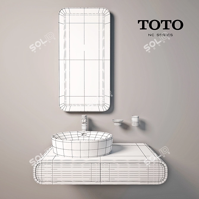 TOTO NC Series Bathroom Vanity Set 3D model image 3