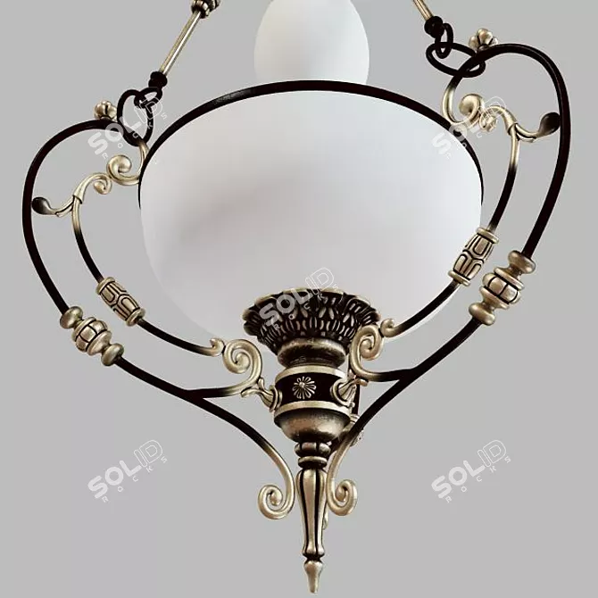 Elegant Riperlamp Chandelier 3D model image 2