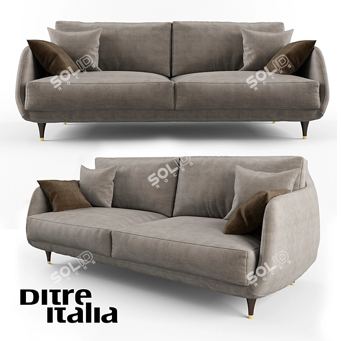 Elegant Italian Sofa: Ditre Italia Elliot 3D model image 1