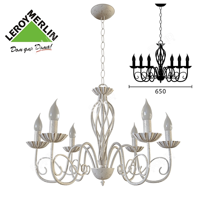 Vintage Classic Chandelier 3D model image 1