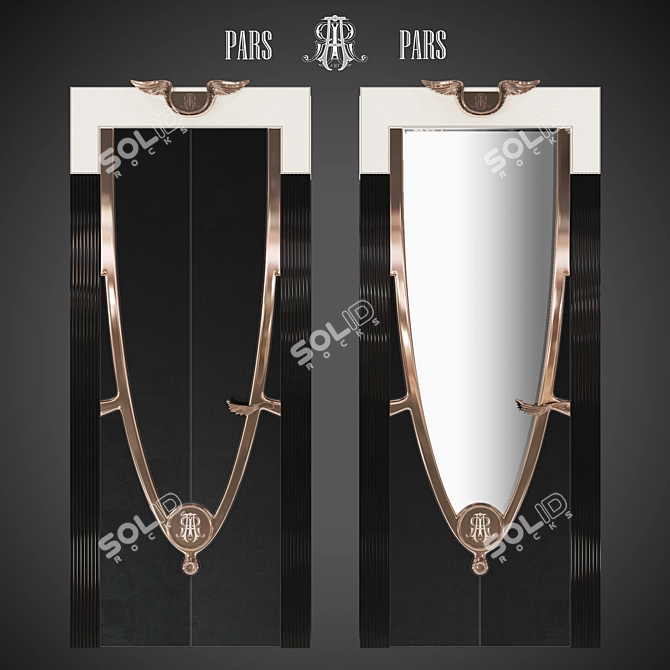 Modern PARS Door - Stylish Design, Customizable 3D model image 1