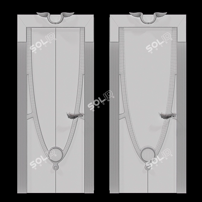 Modern PARS Door - Stylish Design, Customizable 3D model image 2