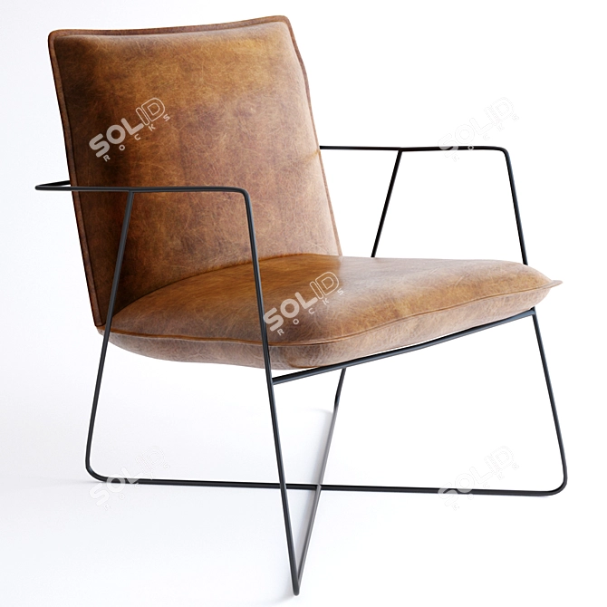 Sjoerd Easy Chair: Luxurious Comfort & Style. 3D model image 1