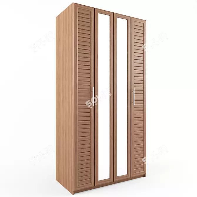 Modern 4-Door Wardrobe SW-400 3D model image 1